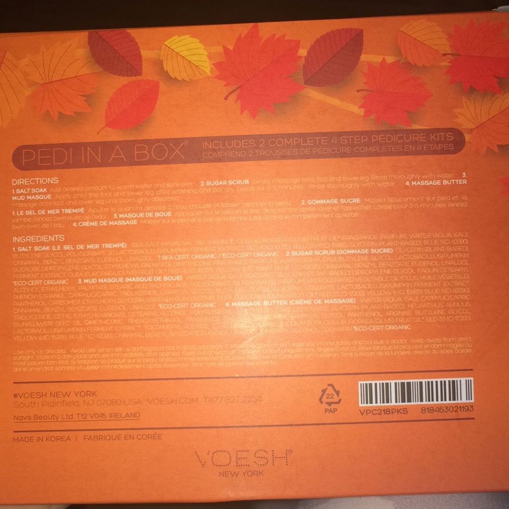 Sold* Voesh Pumpkin Spice pedi in a box - Picture 2 of 4